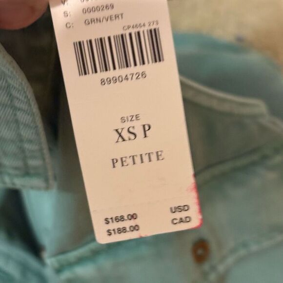 Pilcro Anthropologie sleeveless halter swing midi dress green size XS petite NEW - Picture 12 of 12